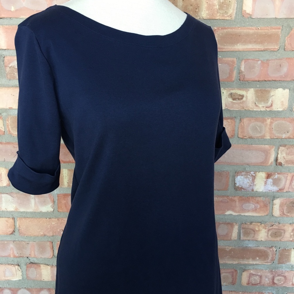 Karen Scott Navy Cotton dress NWOT